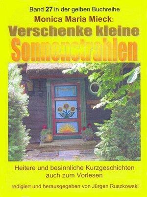 cover image of Verschenke kleine Sonnenstrahlen